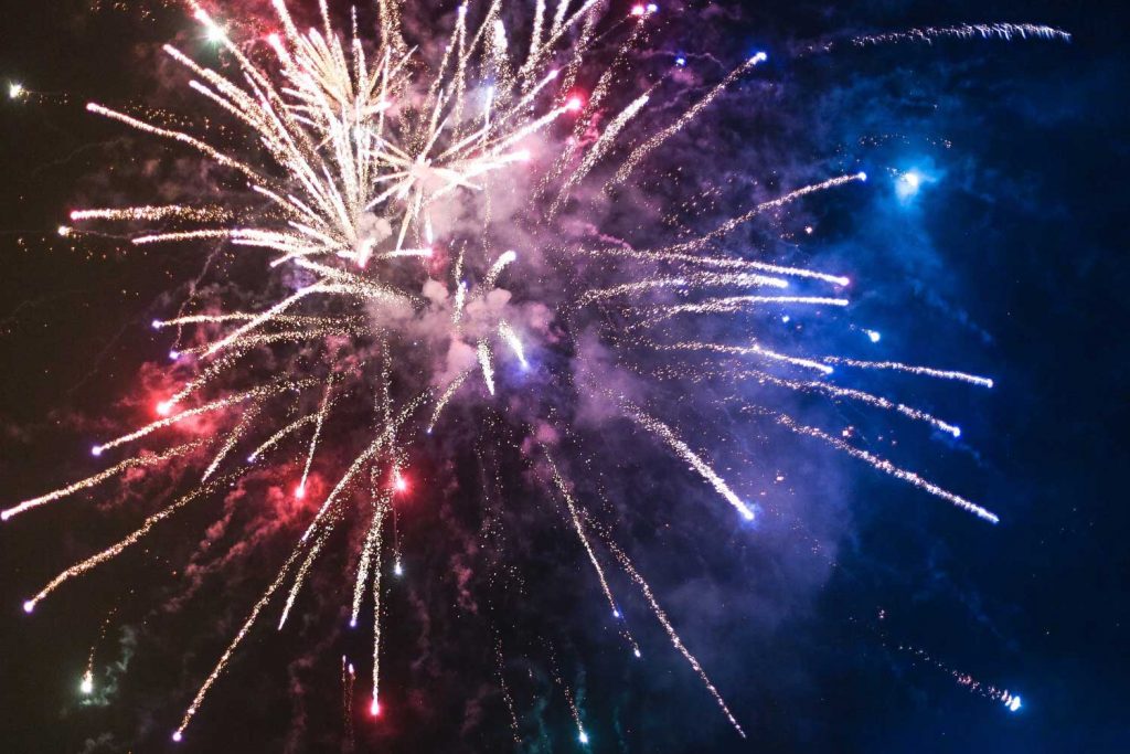 Fireworks exploding in sky