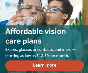 Graphic that talks about affordable vision care plans