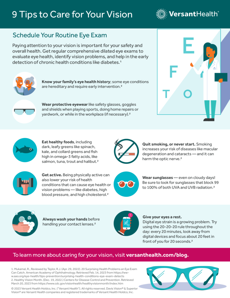 Nine Tips to Care for Your Vision - Versant Health