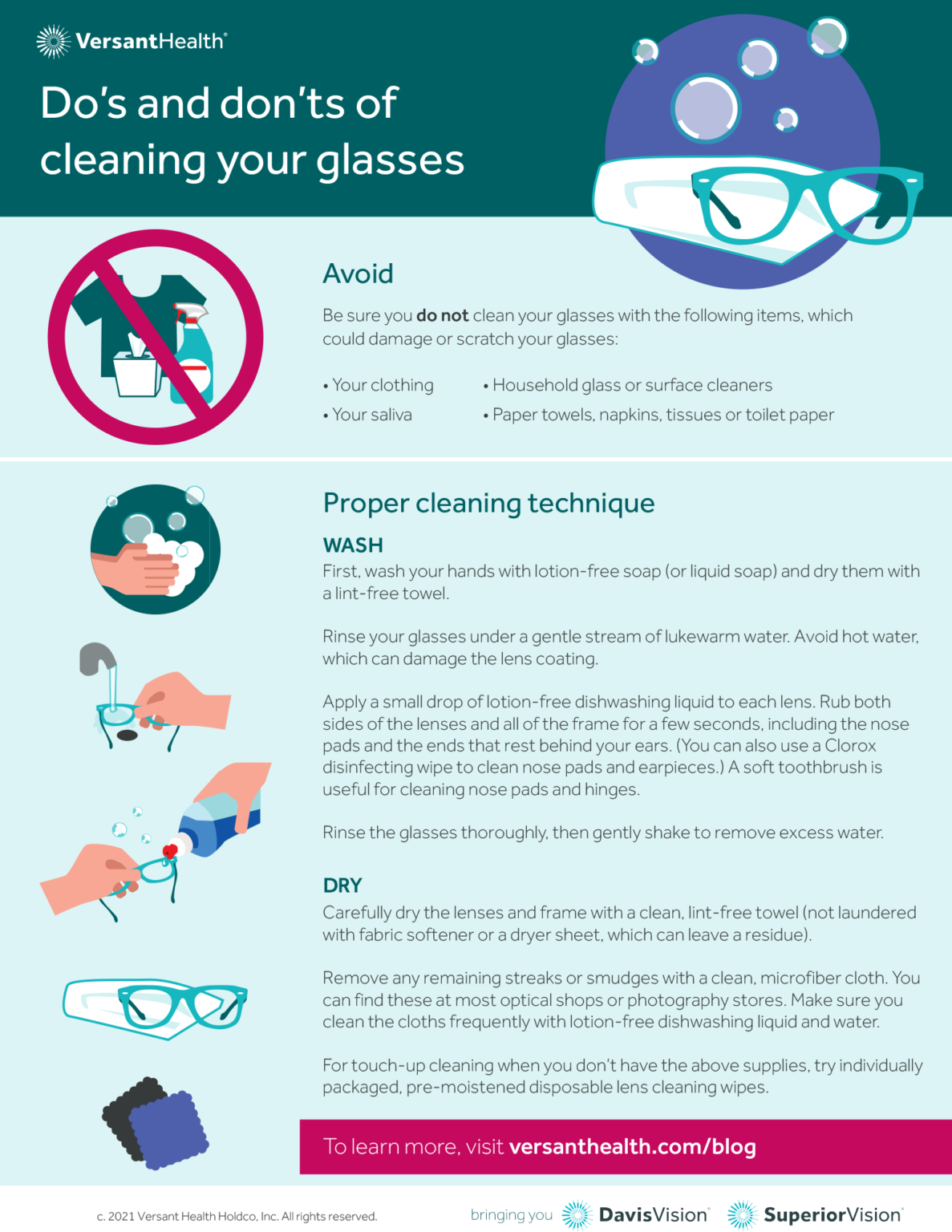 Do’s and Don’ts of Cleaning Your Glasses Versant Health