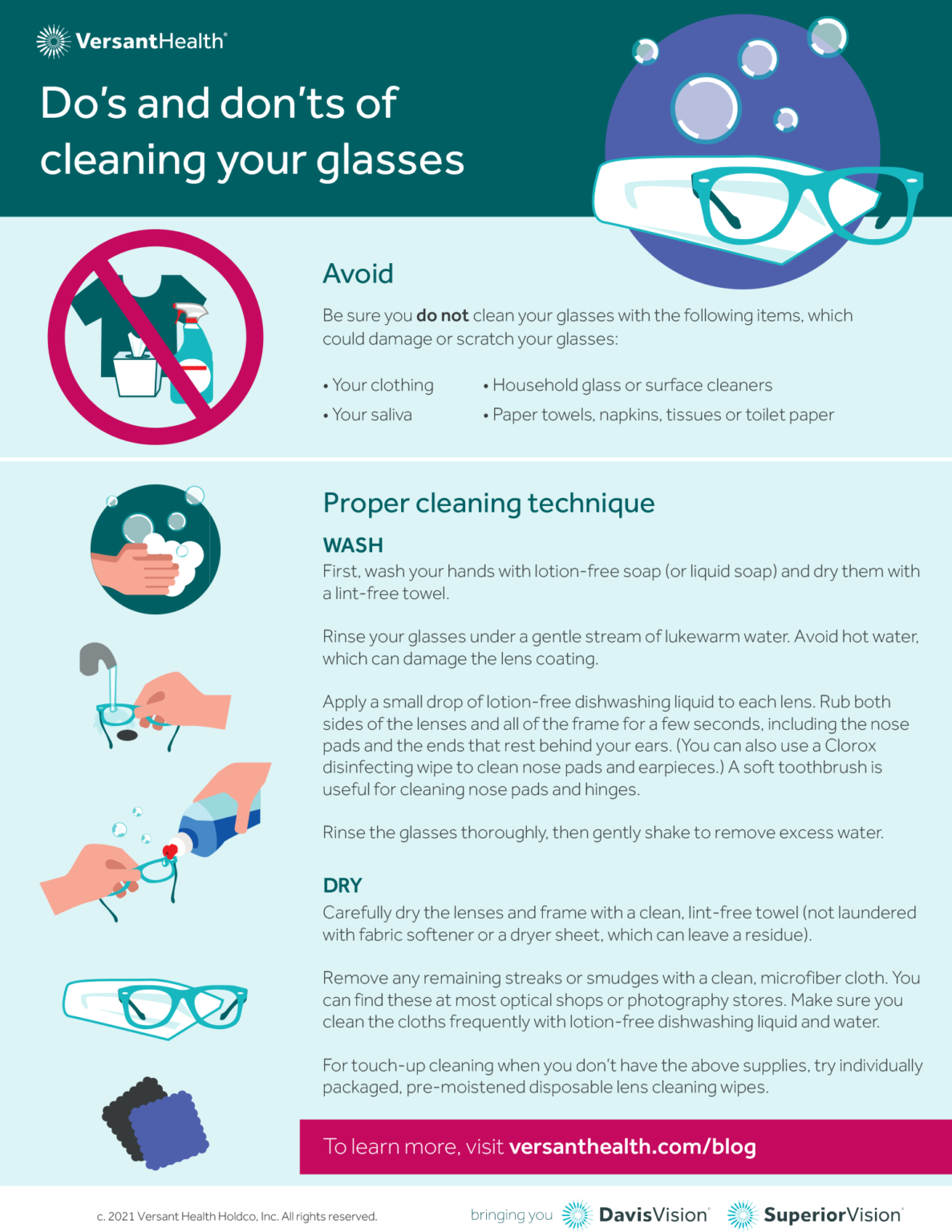 Do s And Don ts Of Cleaning Your Glasses Versant Health