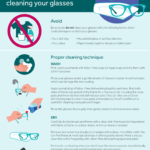 Infographic that explains how to clean glasses