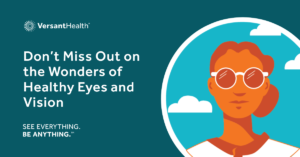 Ad that says don't miss out on the wonders of healthy eyes and vision