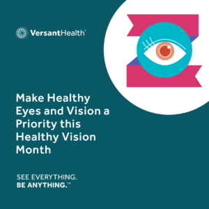 Ad that says make healthy eyes and vision a priority