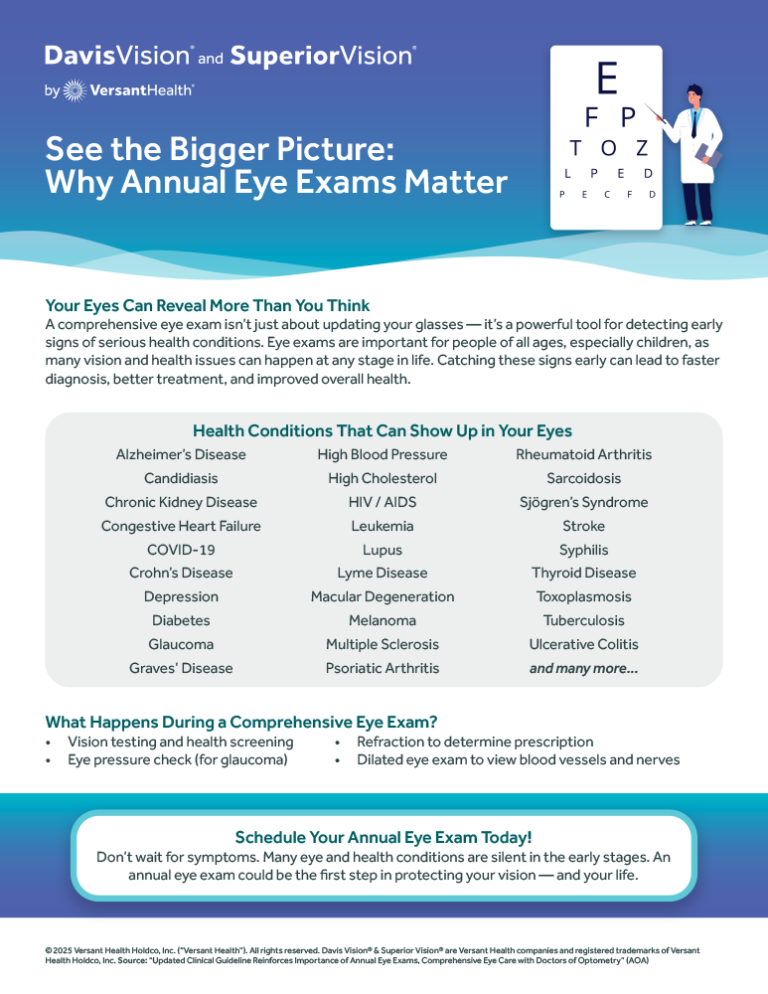 Low resolution screenshot of the eye exam flyer