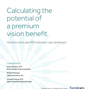 Screenshot of the cover for the eBook about how the vision plan ROI estimator was developed